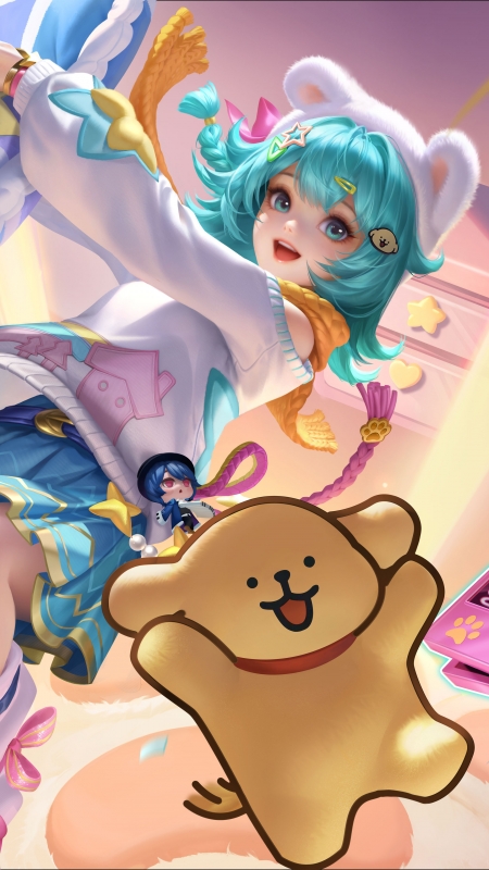 王者荣耀 小乔 线条小狗 4K高清游戏壁纸