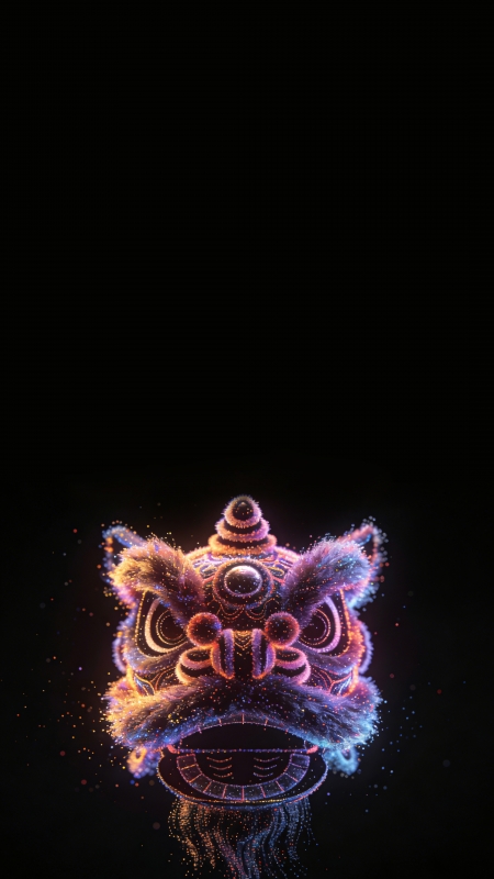 舞狮 狮头 新年壁纸