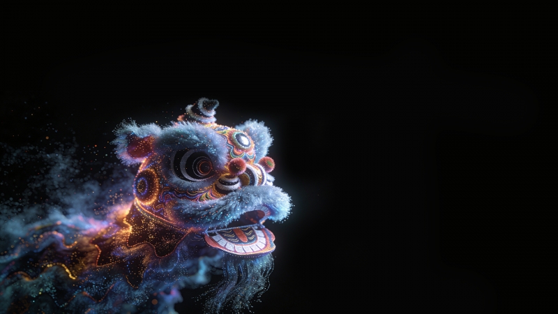 舞狮 个性 新年4k 桌面